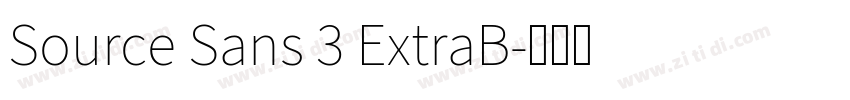 Source Sans 3 ExtraB字体转换